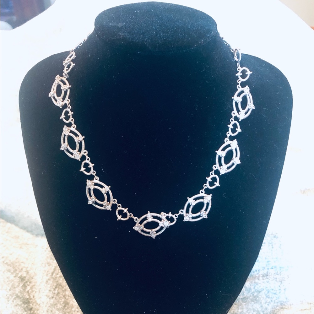 Judith Ripka Sterling Silver Oval Necklace